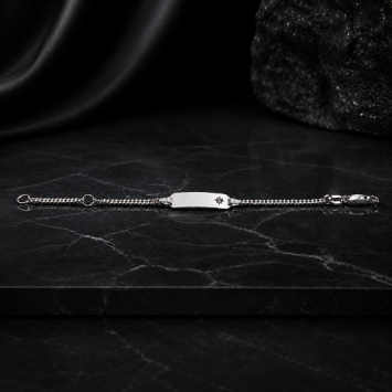 Naam armband kind met zirkonia