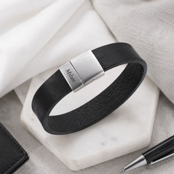 Leren armband met magneetsluiting