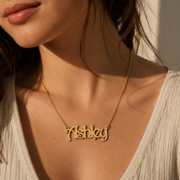 Naamketting goud Ashley