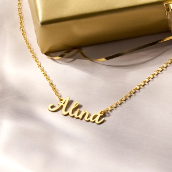 Gouden naamketting Alina