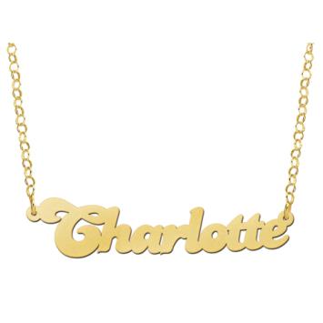 Vergulde naamketting Charlotte