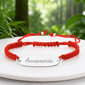 Rood kinderarmbandje met naam