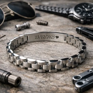RVS armband met plaat