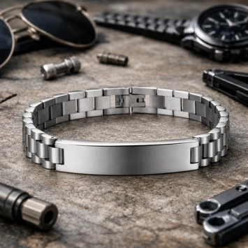 RVS armband met plaat