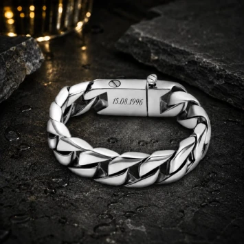 RVS as armband met schroefdopje