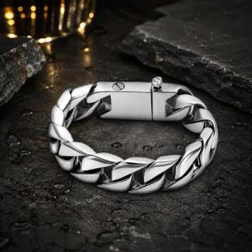 RVS as armband met schroefdopje