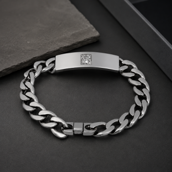 RVS armband met open askamer