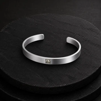 RVS klem armband met askamer
