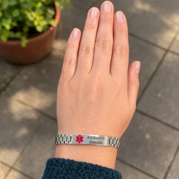 RVS medische SOS armband met gravering