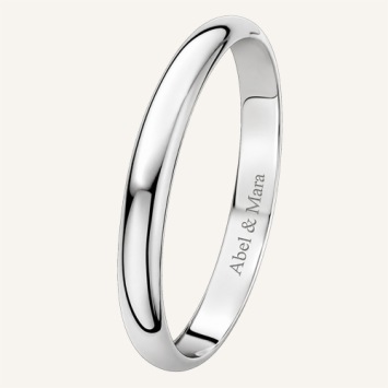 Bangle armband zilver ovaal 8mm