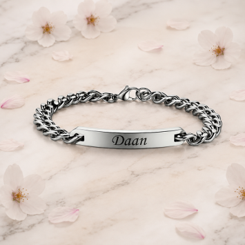 Stalen koppel armbanden set