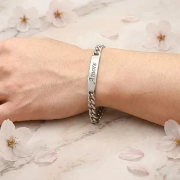 Stalen koppel armbanden set