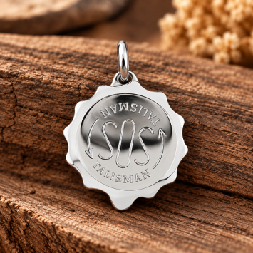 Talisman SOS hanger met ketting edelstaal