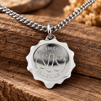 Talisman SOS hanger met ketting edelstaal