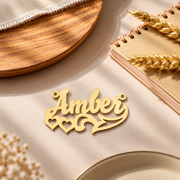 Vergulde naamketting Amber Names4ever
