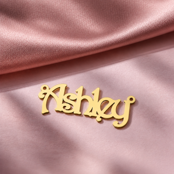 Vergulde naamketting Ashley