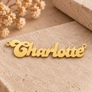 Vergulde naamketting Charlotte