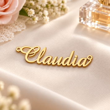 Vergulde naamketting Claudia