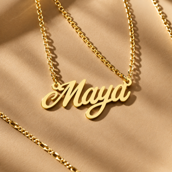 Vergulden naamketting Maya Names4ever