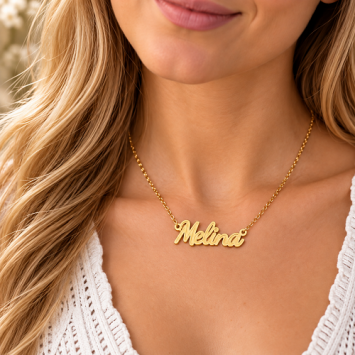 Vergulde Naam ketting Melina Names4ever