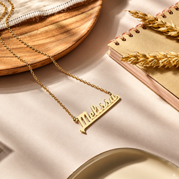 Vergulde naamketting Melissa Names4ever