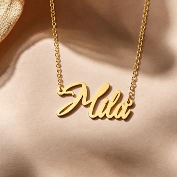 Vergulden naamketting Mila Names4ever