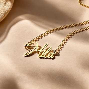 Vergulden naamketting Mila Names4ever