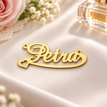 Vergulde naamketting Petra