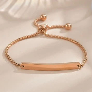 Verstelbaar roségoud stalen kinderarmbandje