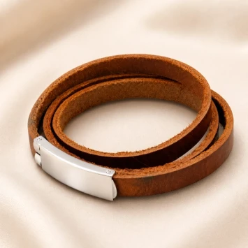 Wikkelarmband met plaat