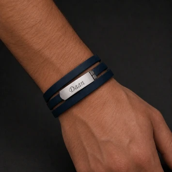 Wikkelarmband met plaat