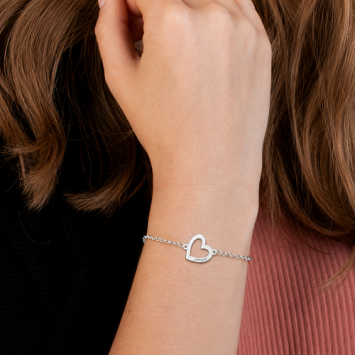 Zilveren Armband met Hartje en Naamgravure