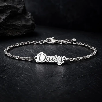 Zilveren armbandje met naam
