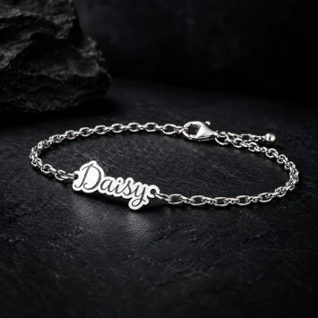 Zilveren armbandje met naam