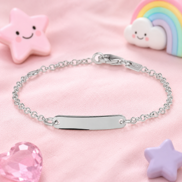 Zilveren graveerarmband met jasseron plaat