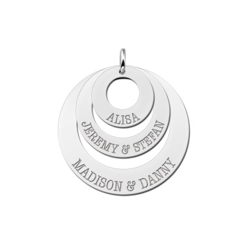 Ketting hanger drie losse rondjes detail