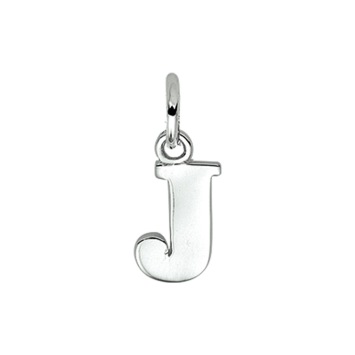 Zilveren hanger letter J