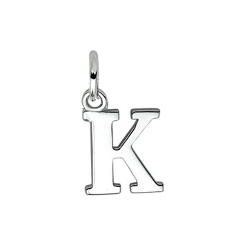 Zilveren hanger letter K