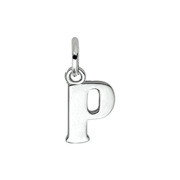 Zilveren hanger letter P