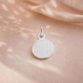 Zilveren hanger rond 7mm