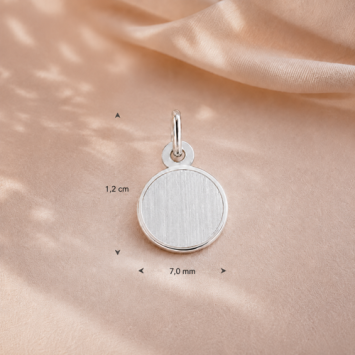 Zilveren hanger rond 7mm