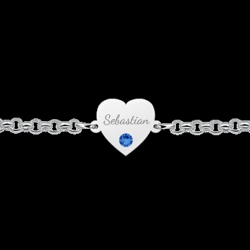 Zilveren hart armband met gravure Names4ever