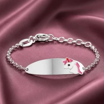 Zilveren kinderarmbandje met eenhoorn
