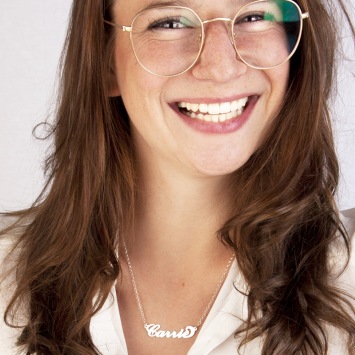 Zilveren naam ketting Carrie