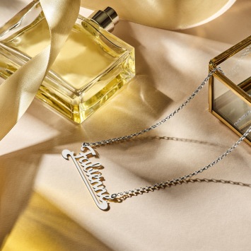 Zilveren naamketting Fabienne