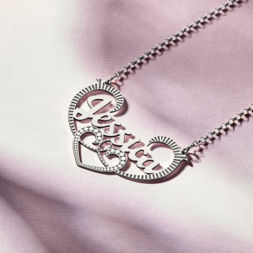Zilveren naamketting Jessica