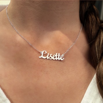 Zilveren naamketting Lisette