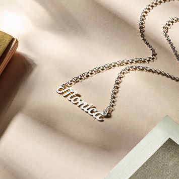 Zilveren naamketting Monica Names4ever
