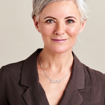 Zilveren naamketting Sandra Names4ever