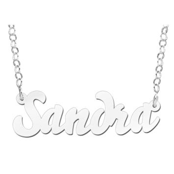 Zilveren naamketting Sandra Names4ever